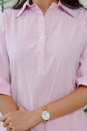 Blush Stripe Cotton Shirt Co-ord Set