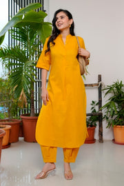 Marigold Glow Cotton Co-ord Set