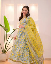 Lemon Bloom Printed Kurta Set