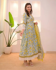 Lemon Bloom Printed Kurta Set