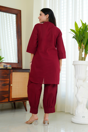 Sunday Paper Co-ord Set in Mellow Red