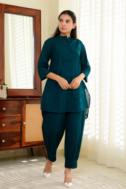Sunday Paper Co-ord Set in Quiet Teal