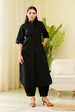 Butter Toast Kurta Co-Ord Set in Black