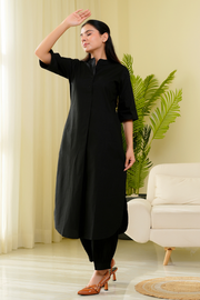 Butter Toast Kurta Co-Ord Set in Black