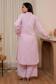 Blush Gingham Cotton Relaxed Co-ord  Set