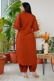 Terracotta Ease Cotton Co-ord Set