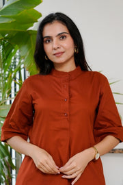 Terracotta Ease Cotton Co-ord Set