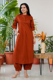 Terracotta Ease Cotton Co-ord Set