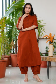 Terracotta Ease Cotton Co-ord Set