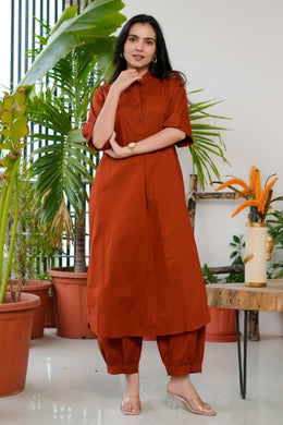 Terracotta Ease Cotton Co-ord Set