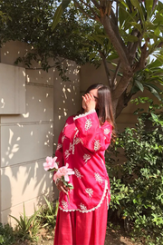 Fuchsia Pink Chikankari Co-ord Set