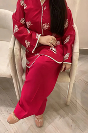 Fuchsia Pink Chikankari Co-ord Set
