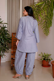 Grey Relaxed Fit Cotton Co-ord Set
