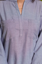 Grey Relaxed Fit Cotton Co-ord Set