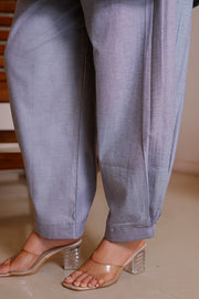 Grey Relaxed Fit Cotton Co-ord Set