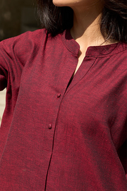 Sunday Paper Co-ord Set in Mellow Red