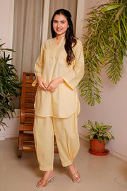 Buttercream Cotton Relaxed Co-ord Set