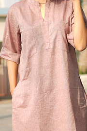 Silver Hoops Kurta Co-Ord Set in Burgundy