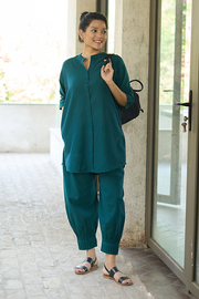 Sunday Paper Co-ord Set in Quiet Teal