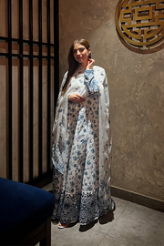 Azure Bloom Lawn Suit