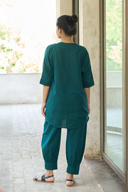 Sunday Paper Co-ord Set in Quiet Teal