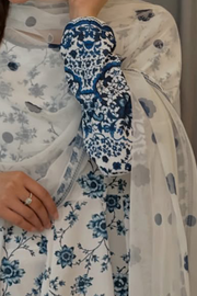 Azure Bloom Lawn Suit