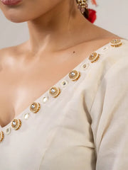 Safed Noor Ivory Anarkali Set