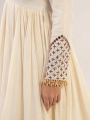 Safed Noor Ivory Anarkali Set