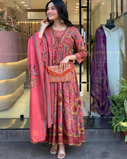 Stylish Cotton Anarkali Suit