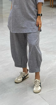 Grey Relaxed Fit Cotton Co-ord Set